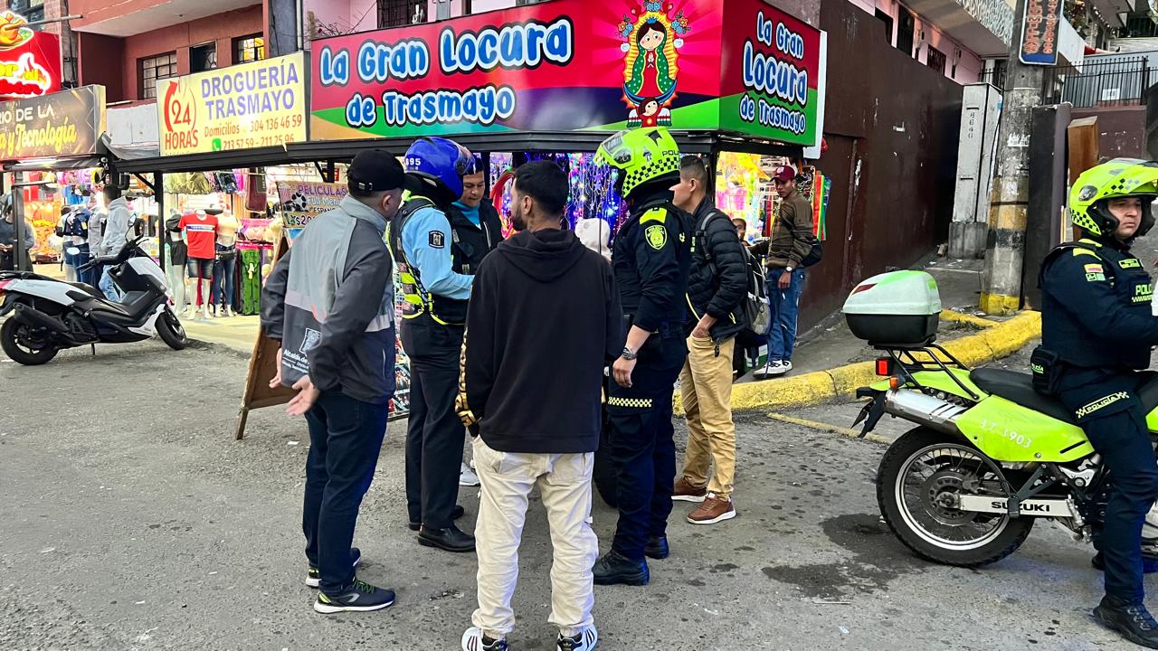 Operativo de seguridad de Medellín en el barrio Manrique