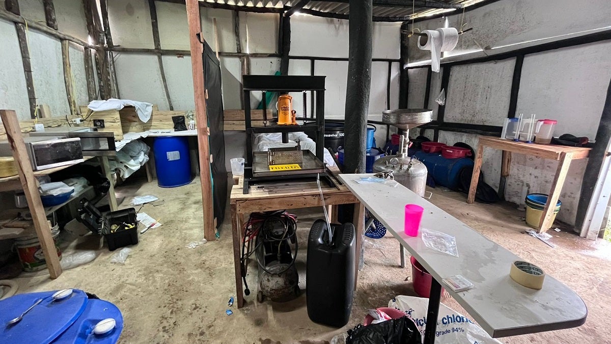 Laboratorio para el procesamiento de clorhidrato de cocaína en Antioquia