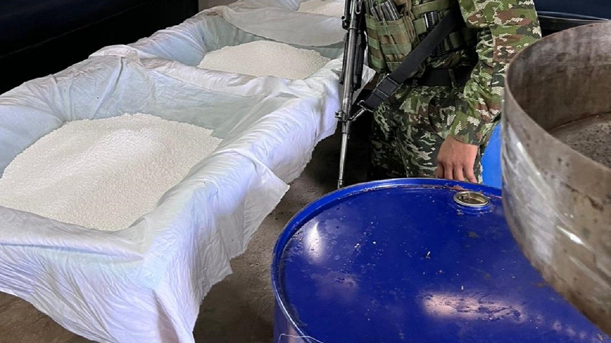 Laboratorio para el procesamiento de clorhidrato de cocaína en Antioquia