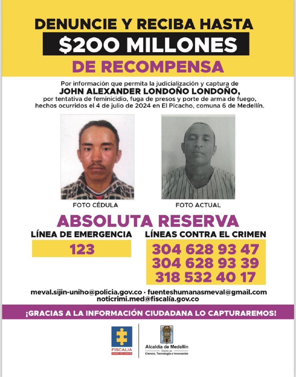 Captura de Jhon alexander Londoño Londoño, alias 'Jhon', en Antioquia
