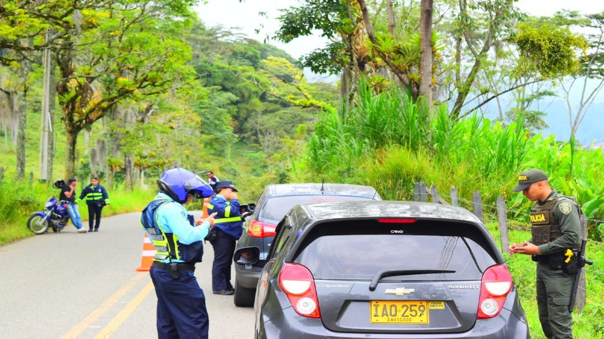 Controles viales en vías de Antioquia