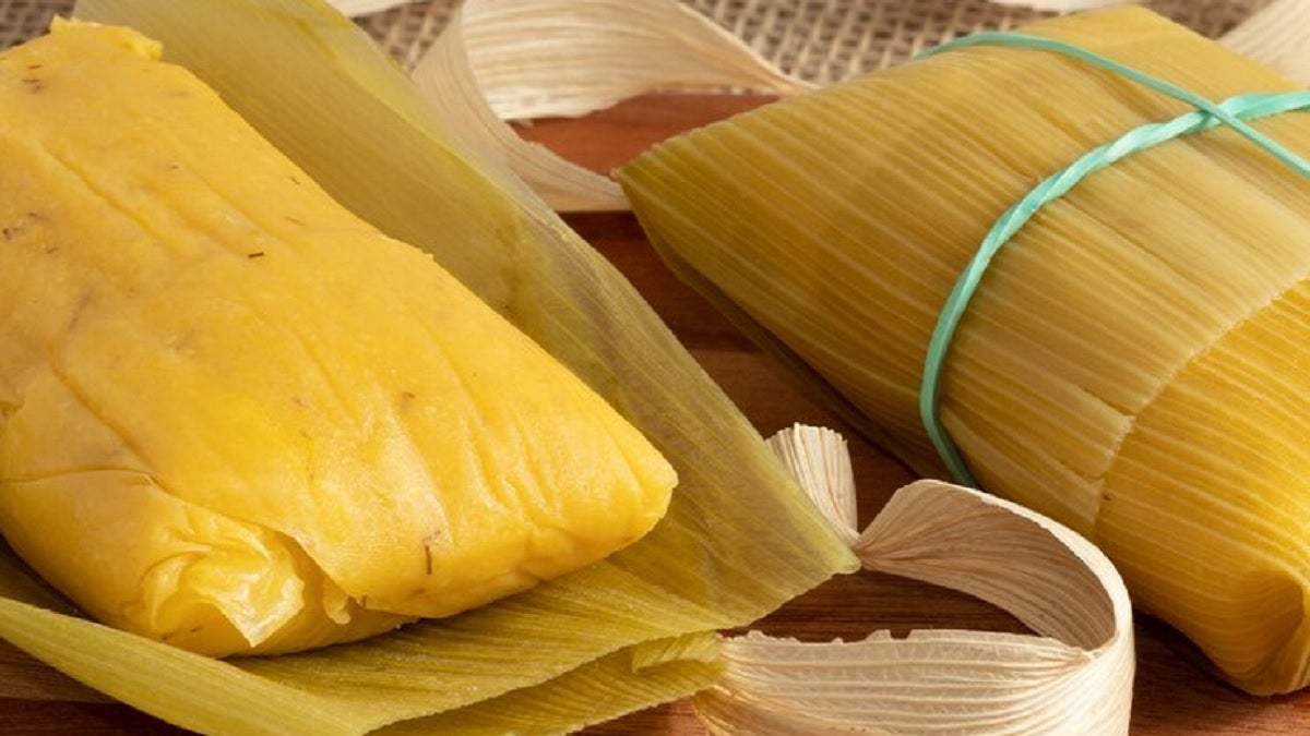 Tamales en hoja de maíz