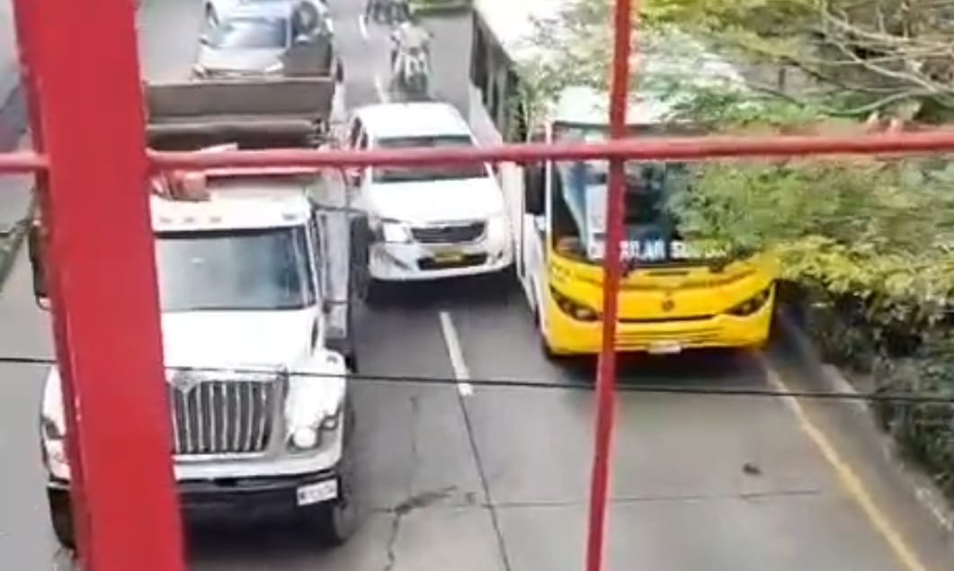 Choque en el centro de Medellín