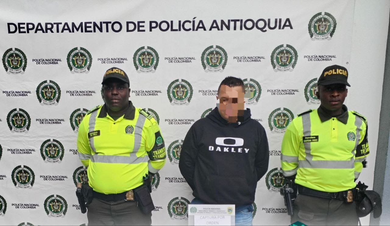 Captura en Guarne - sujeto requerido en Bogotá