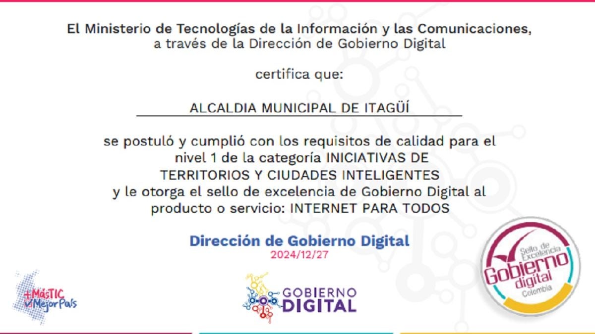 Reconocimiento Mintic - 2025