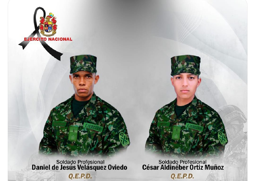 Militares asesinados en San Andrés de Cuerquia