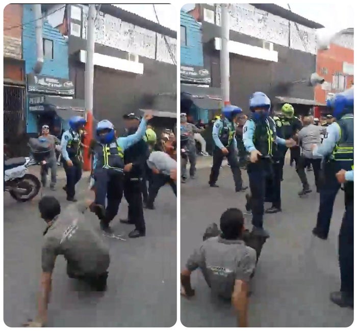 Altercados entre agentes de Tránsito Medellín y trabajadores