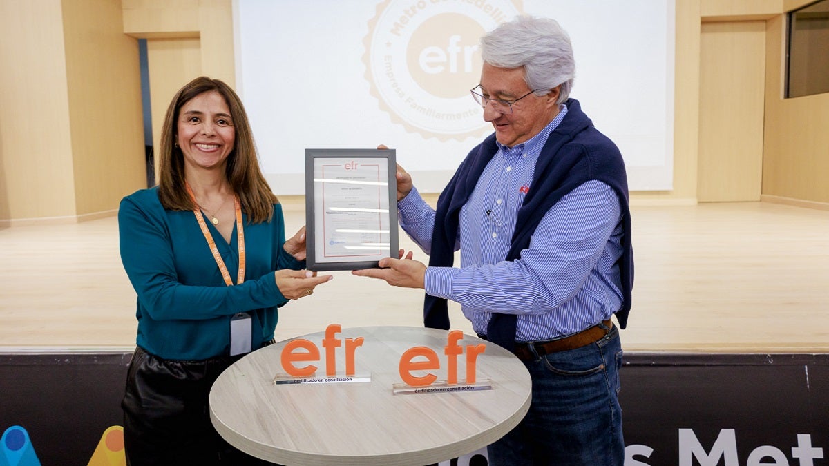 El Metro es la primera empresa pública de Antioquia certificada como Empresa Familiarmente Responsable (EFR)