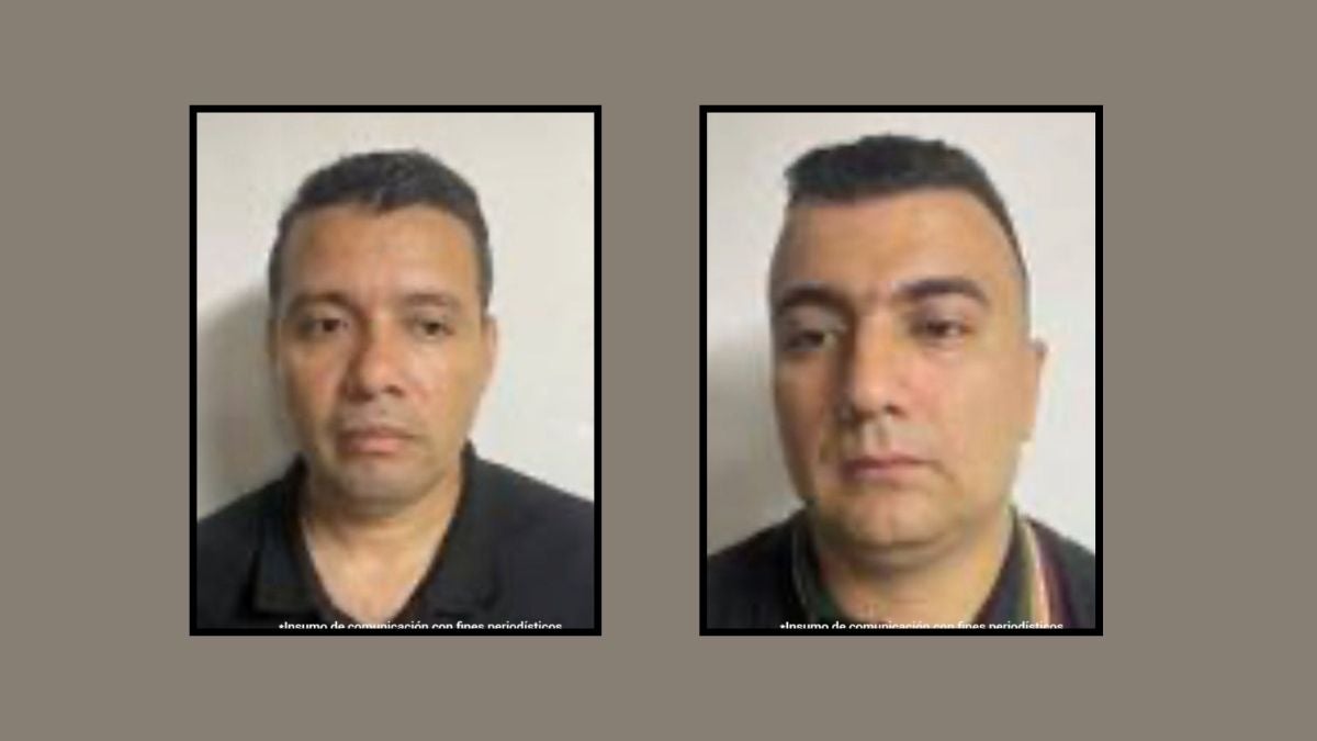 El exsubintendente de la Policía Nacional, Luis Fernando Bustamante Santa, y el expatrullero Wilmer Antúnez Moreno