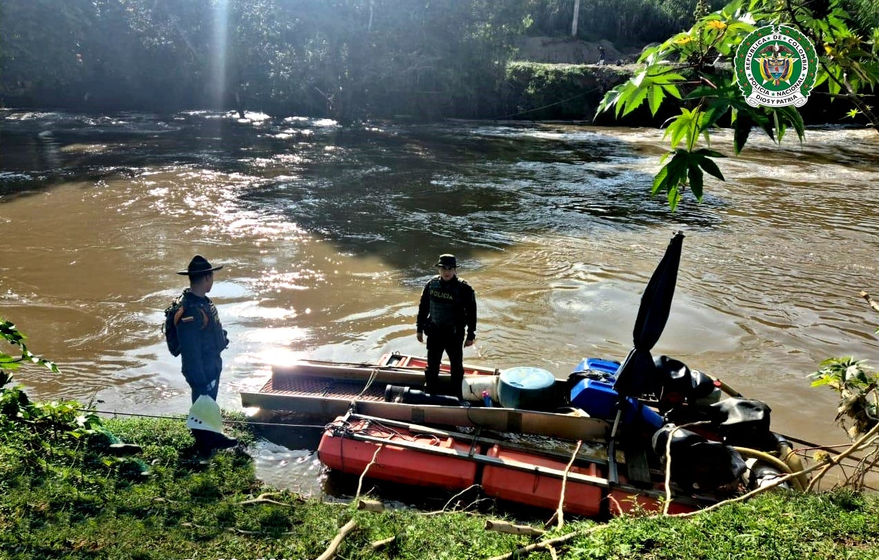 Incautaron maquinaria de minería ilegal y equipos por más de $80 millones de pesos en Antioquia