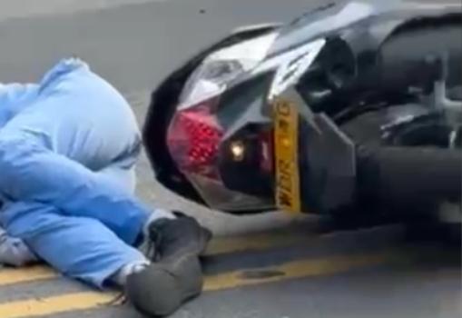 Accidente de tránsito en el barrio Robledo de Medellín