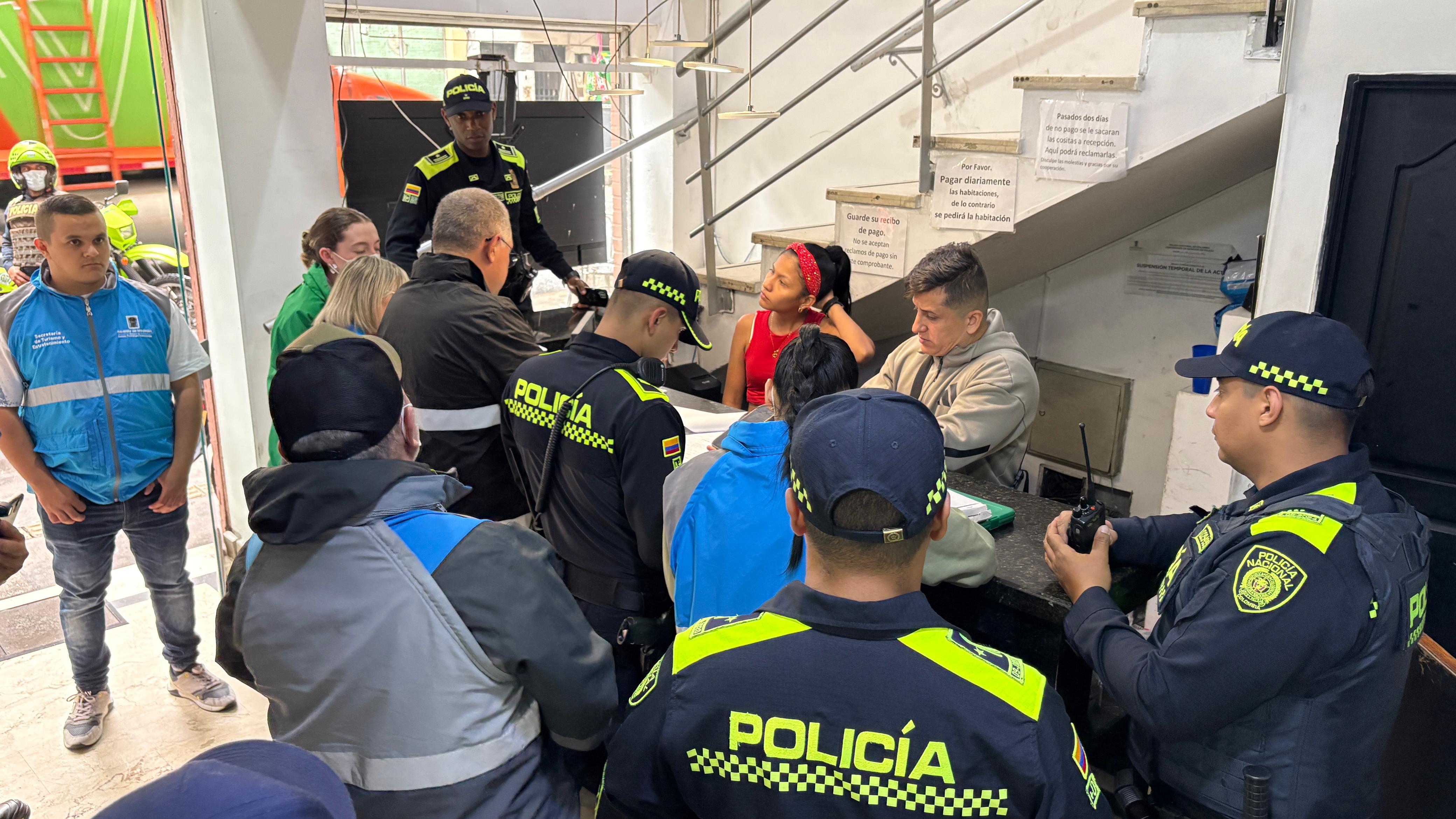 Operativos en hoteles de Medellín