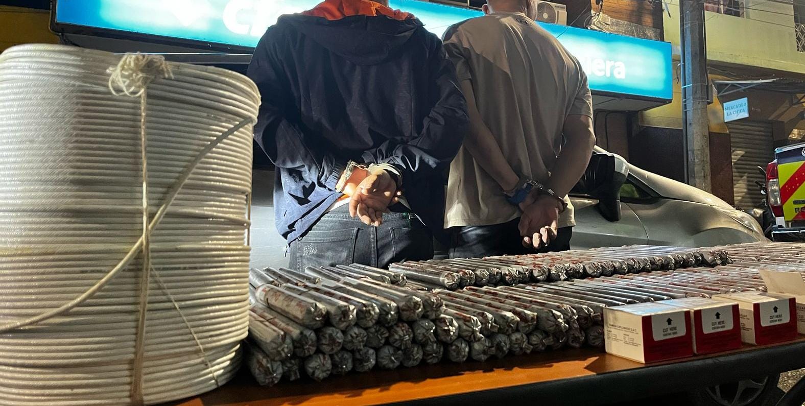 Detenidos con explosivos: Operativo policial en la vía Barbosa - Medellín