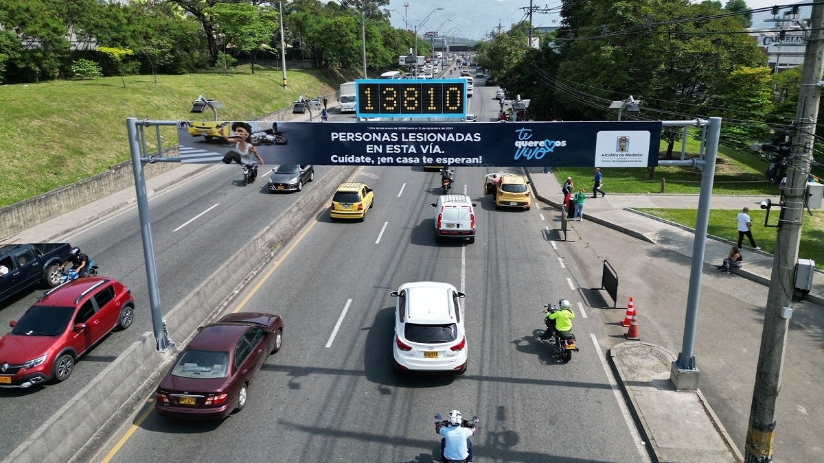 Los puntos críticos con alta acumulación de siniestros viales en Medellín