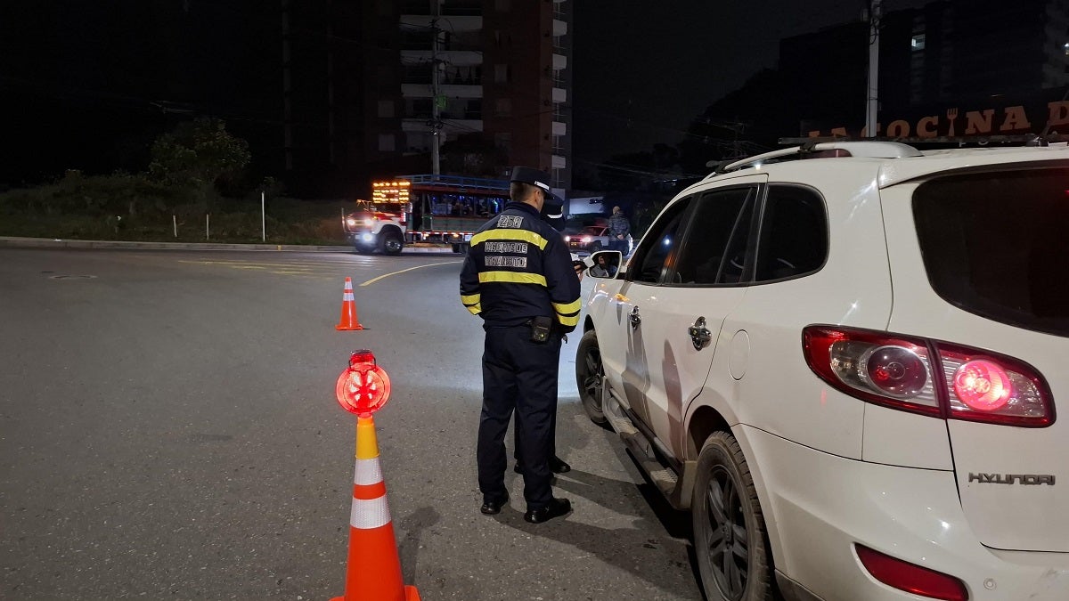 Operativos de control de alcoholemia en Rionegro, Antioquia