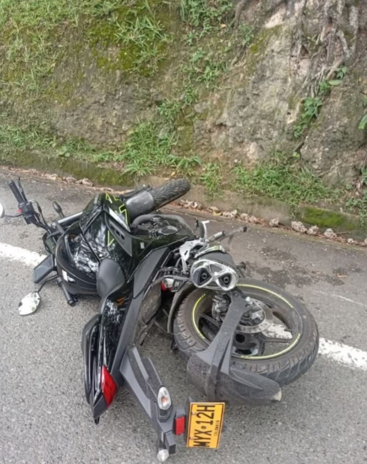 Un motociclista fallecido en la vía La Pintada Santa Barbará