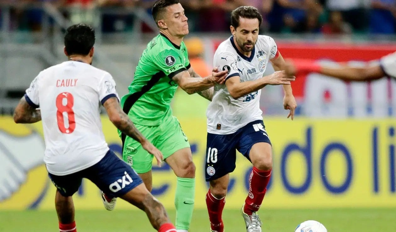 Nacional contra Bahía en la libertadores