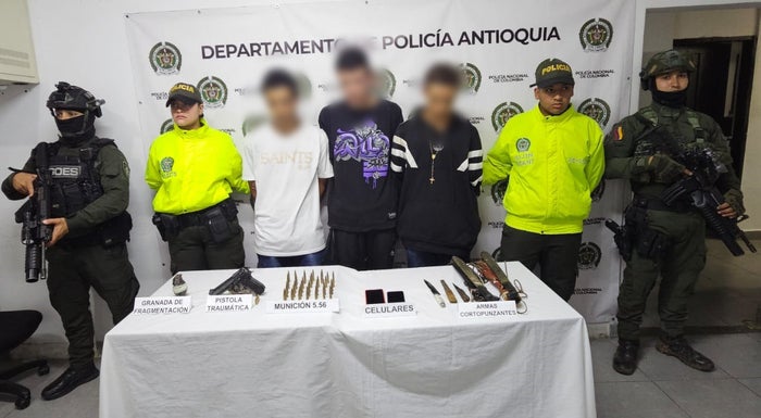 Captura presuntos integrantes - La Terraza - Vencia, Antioquia