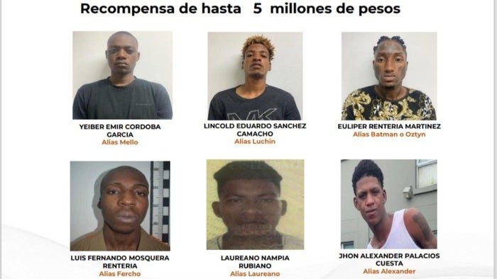 Cartel de los fugados de cárcel de Quibdó