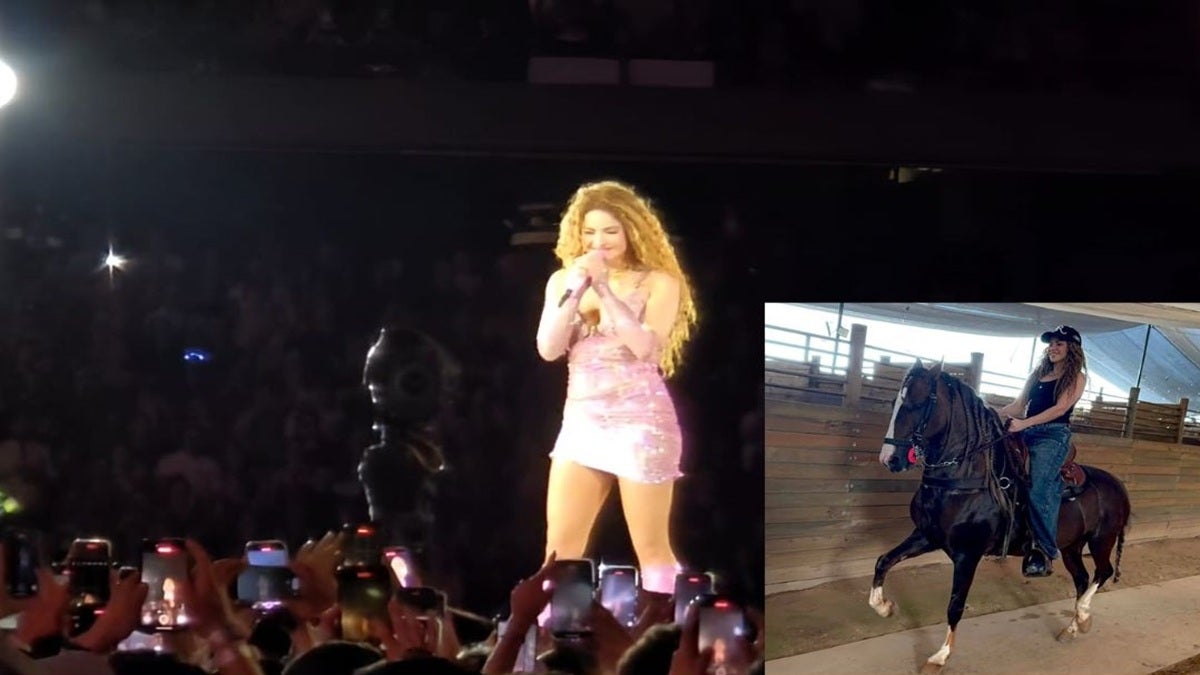 “A los hombres hay que mantenerlos así, corticos”, fueron las palabras de Shakira mientras tomaba las riendas y montaba uno de los caballos de Maluma en Medellín