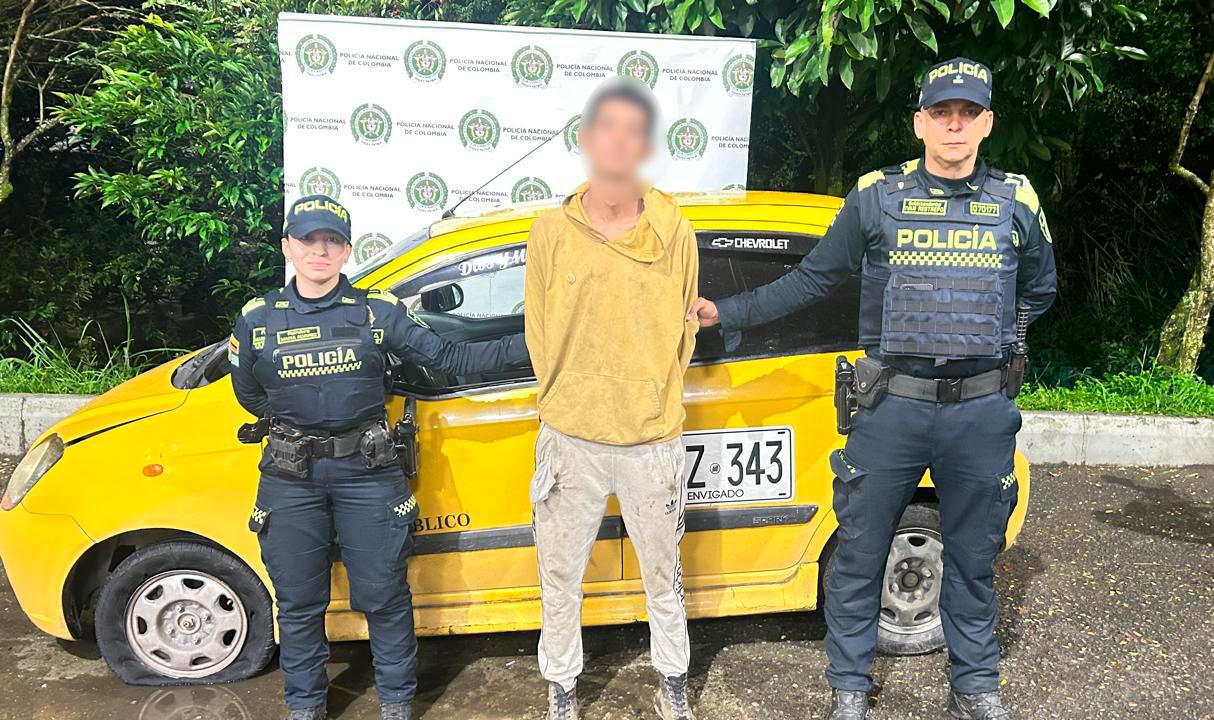 Captura de ladrón de taxi