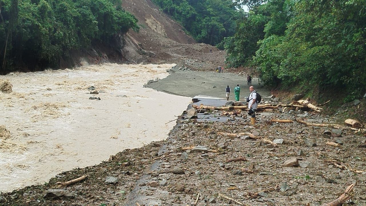 Deslizamiento en el suroeste antioqueño