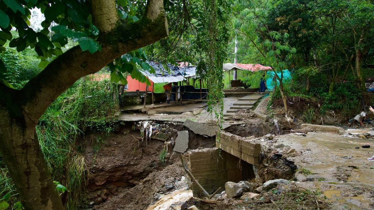 Caída de puente en Enciso, en Medellín