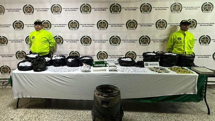 Droga incautada en Medellín