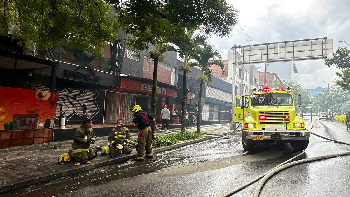 Incendio controlado en Medellín