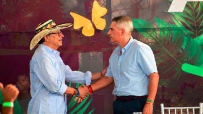 Presidente Gustavo Petro y gobernador de Antioquia Andrés Julián Rendón