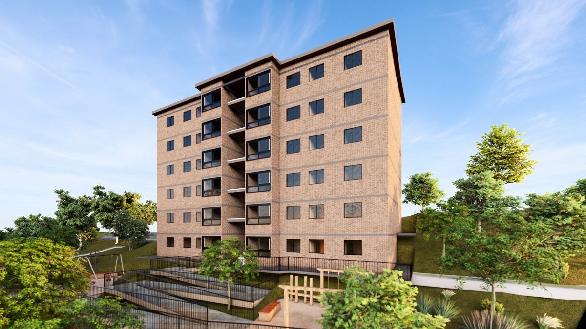 Render de las nuevas viviendas en Venecia, Antioquia