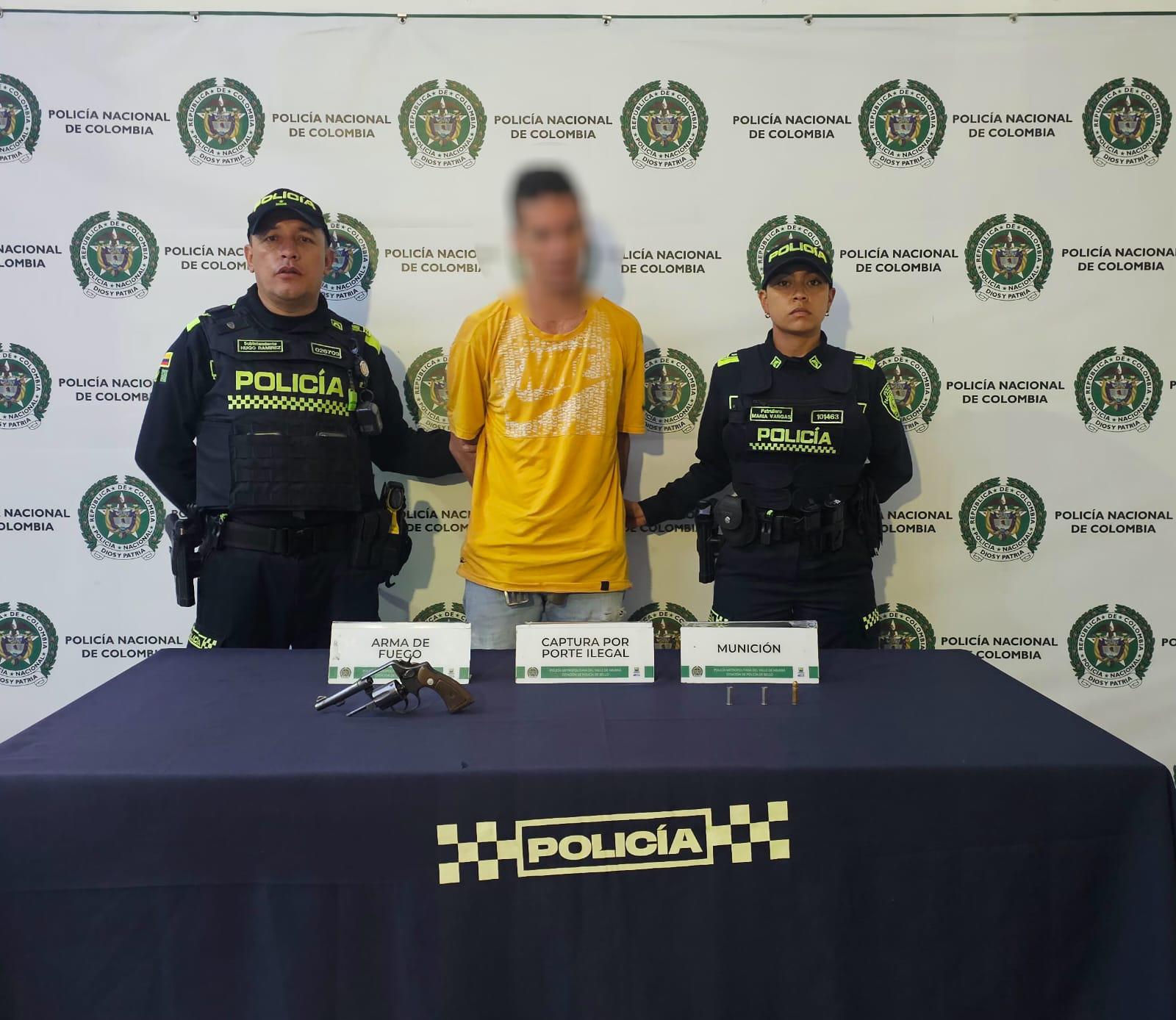 Capturan a sujeto que realizaba disparos al aíre en Bello