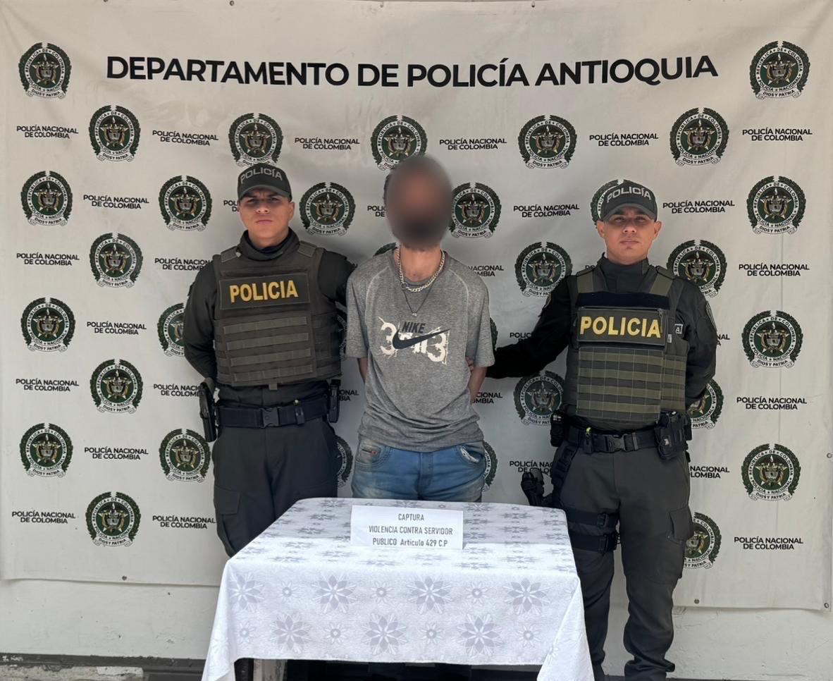 Hombre mordió a un patrullero durante un procedimiento de registro en Marinilla