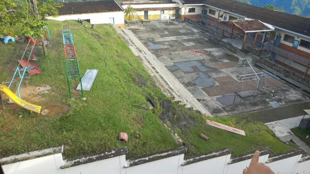 Afectado colegio en Ituango, Antioquia por vendaval