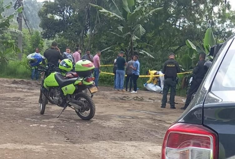 Cuerpo ensabanado en Medellín