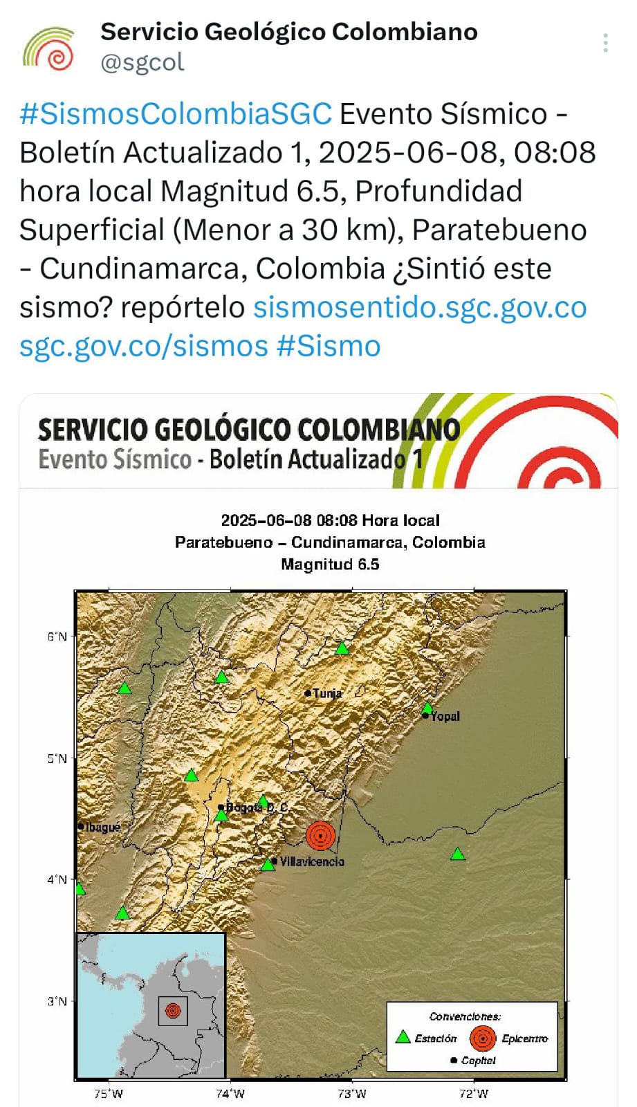 Temblor en el País