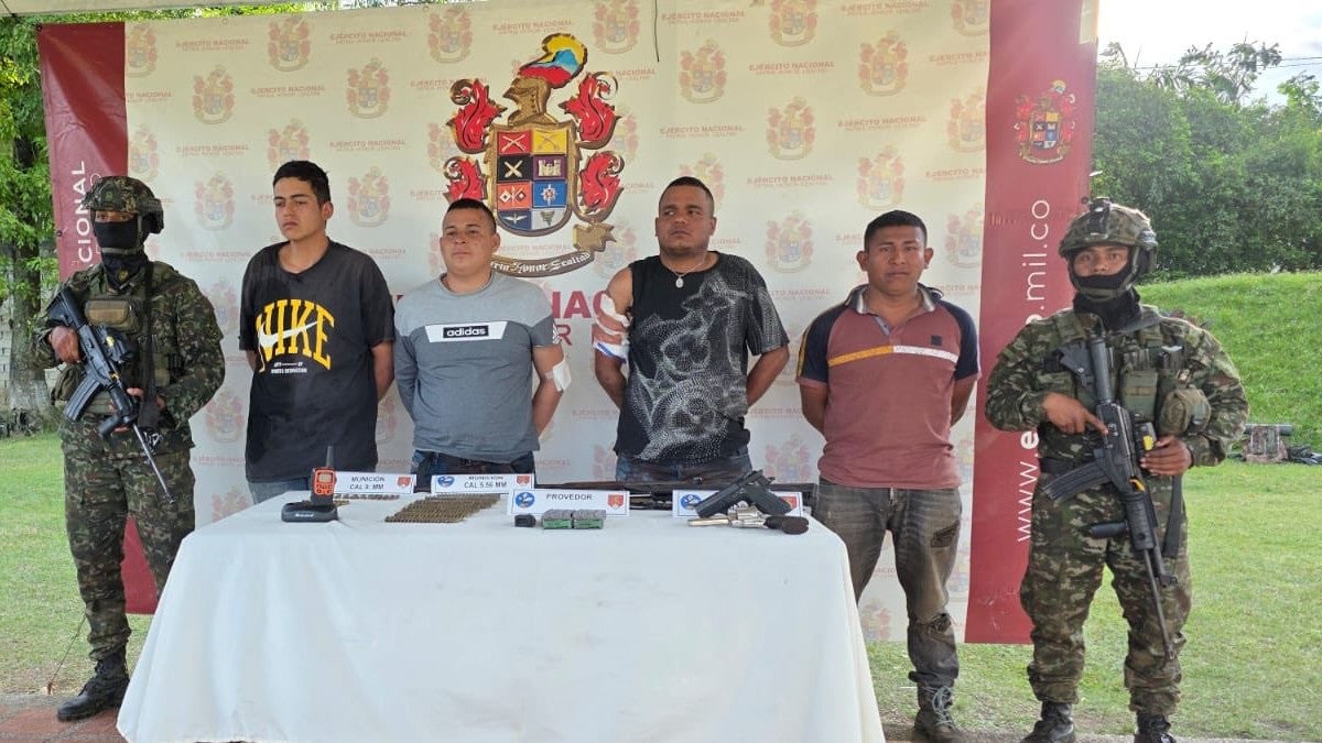 Operaciones contra el Clan del Golfo dejan cuatro detenidos en Támesis, Antioquia