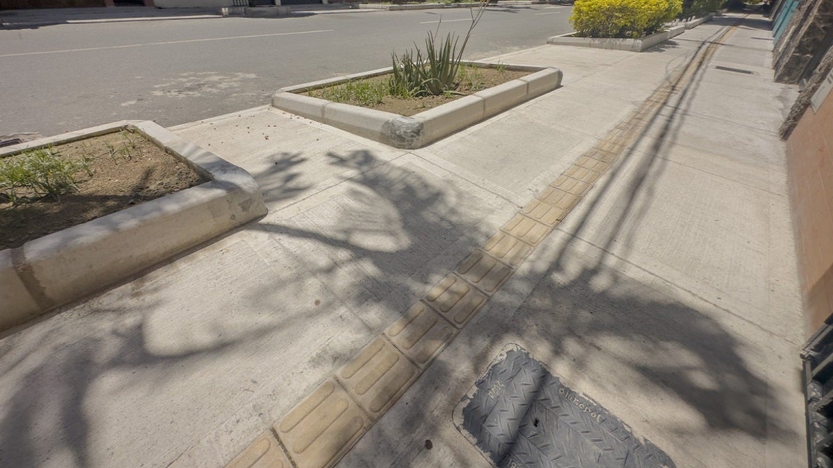 Obras en vías peatonales en Medellí