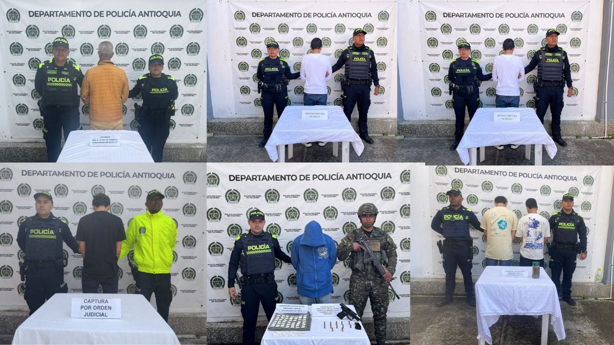 Capturados en Guarne, Antioquia