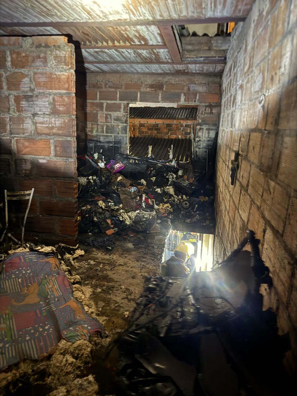 Incendio en una vivienda en Itagüí