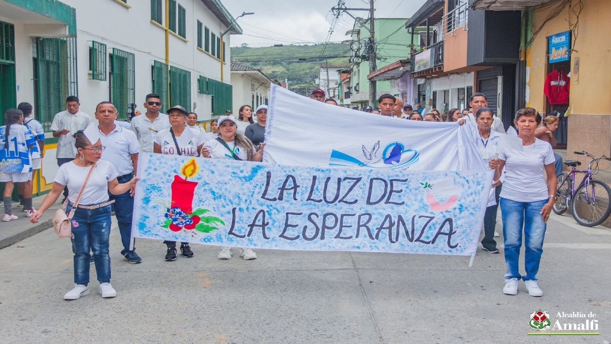 Manifestación en Amalfi Antioquia