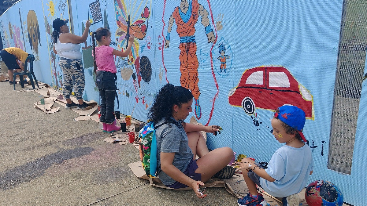 Mural en la UVA La Imaginación de Medellín