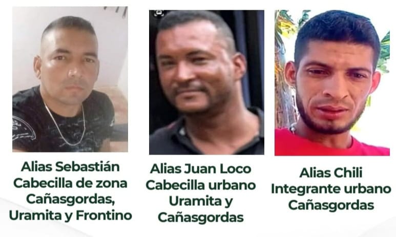 Cabecillas del Clan del Golfo en Cañasgordas