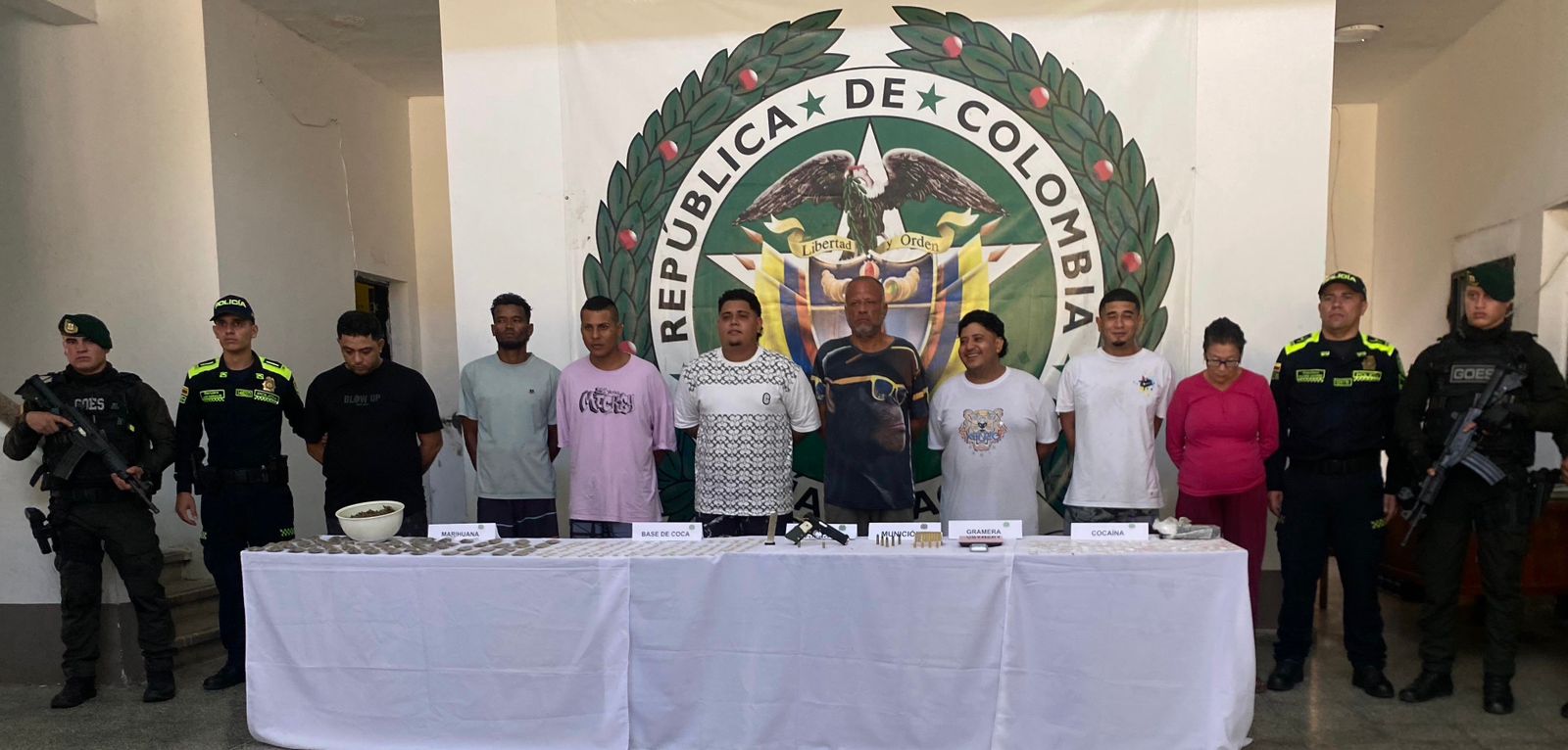 Capturan en Puerto Berrío a alias "Morocho" y a otros siete miembros de la banda "Los Morros", principal expendedora de drogas del municipio