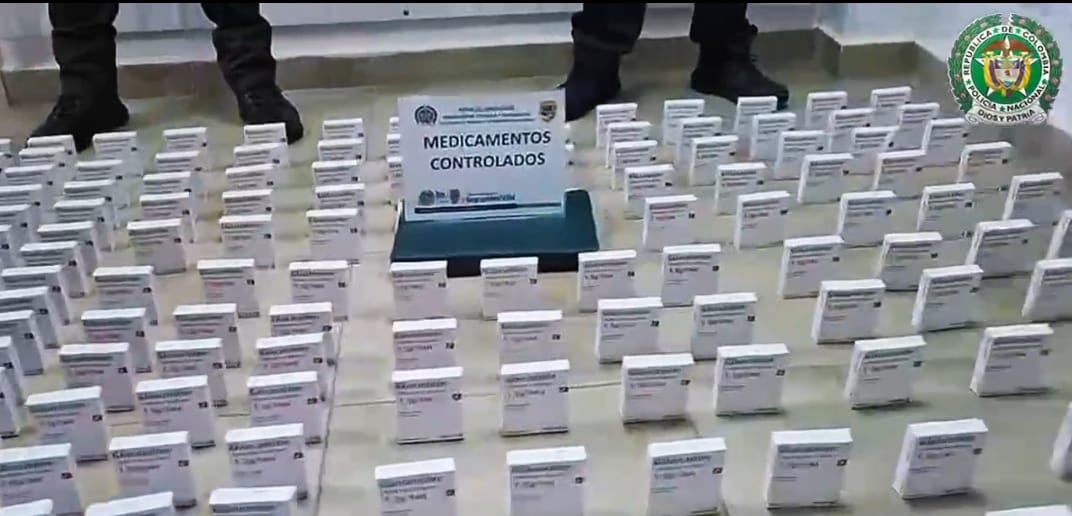 Medicamentos incautados en Medellín