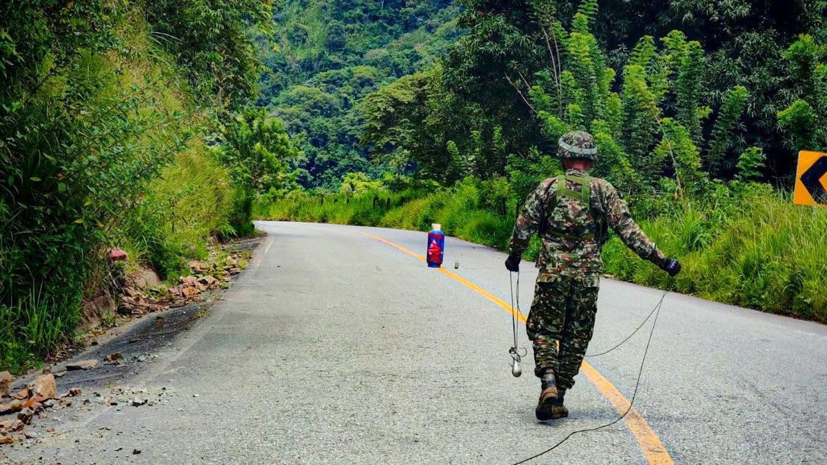Abandonan carga explosiva en el norte de Antioquia