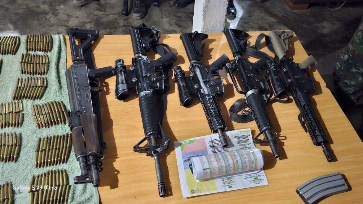 Armamento incautado al Clan del Golfo en Antioquia