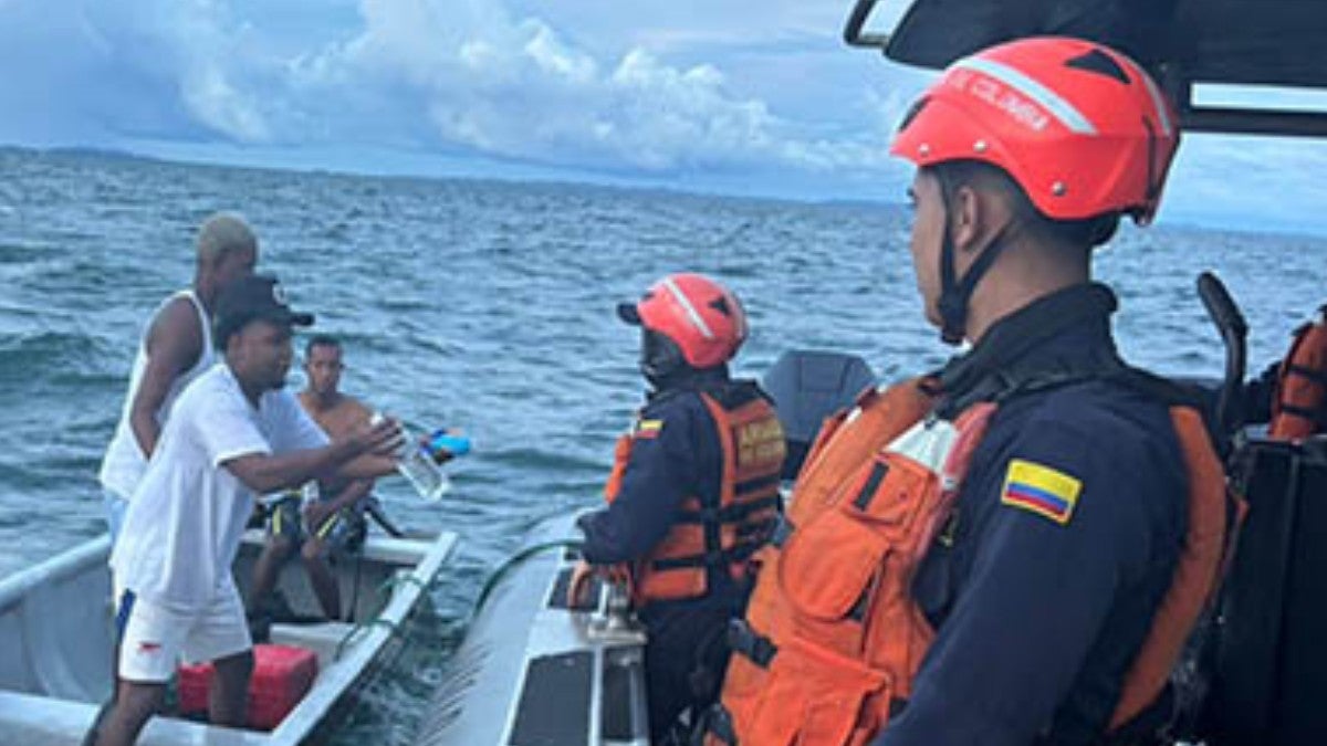 Rescate de cuatro personas en el Golfo de Urabá