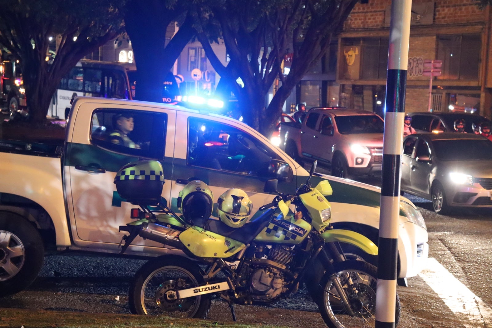 Operativo de la policía en Medellín