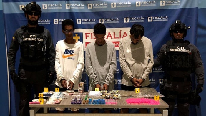 Capturados por tráfico de estupefacientes en Medellín